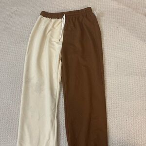 Two Tone Brown/Tan Sweatpants